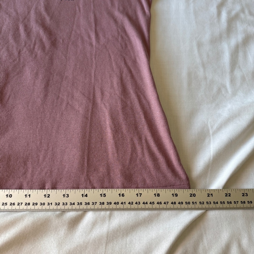 Harley Davidson Women's Ribbed Tank Top Mauve Pink Size Large Black Accent Biker - Picture 10 of 11